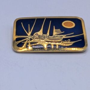 De Passillé-Sylvestre 70s enamel brooch